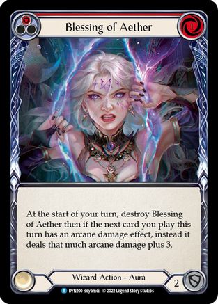 Blessing of Aether (Red) [DYN200] (Dynasty)  Rainbow Foil