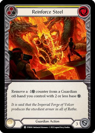 Reinforce Steel (Yellow) [DYN040] (Dynasty)  Rainbow Foil