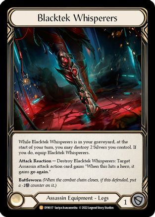 Blacktek Whisperers [DYN117] (Dynasty)  Cold Foil
