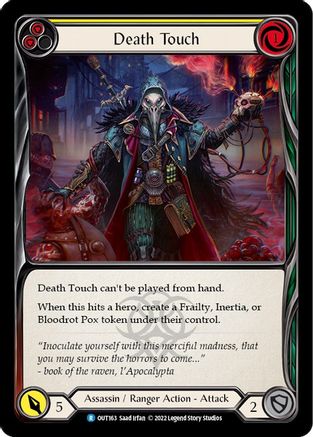 Death Touch (Yellow) [OUT163] (Outsiders)  Rainbow Foil