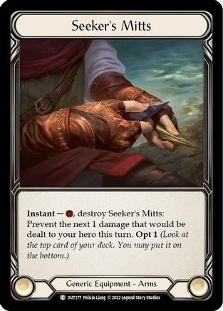 Seeker's Mitts [OUT177] (Outsiders)  Rainbow Foil
