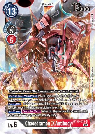 Chaosdramon (X Antibody) [BT12-072] [Across Time]