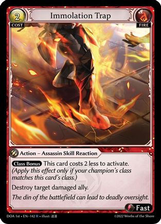 Immolation Trap (142) [Dawn of Ashes: 1st Edition]