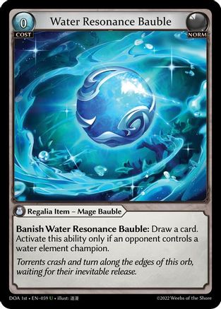Water Resonance Bauble (059) [Dawn of Ashes: 1st Edition]