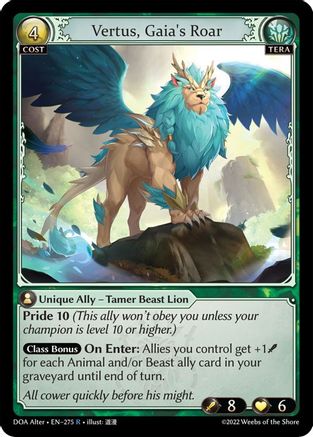 Vertus, Gaia's Roar (275) [Dawn of Ashes: Alter Edition]