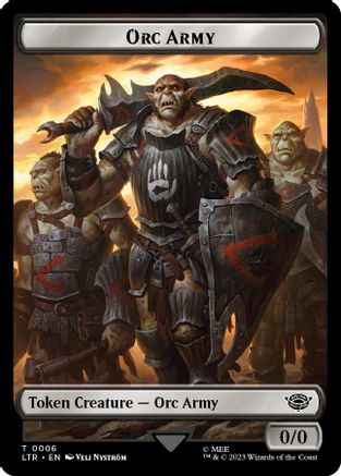 Orc Army (06) // Orc Army (05) Double-Sided Token [The Lord of the Rings: Tales of Middle-Earth Tokens]