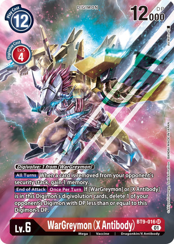 WarGreymon (X Antibody) [BT9-016] (Alternate Art) [X Record]