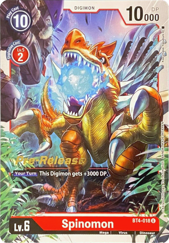 Spinomon [BT4-018] [Great Legend Pre-Release Promos]