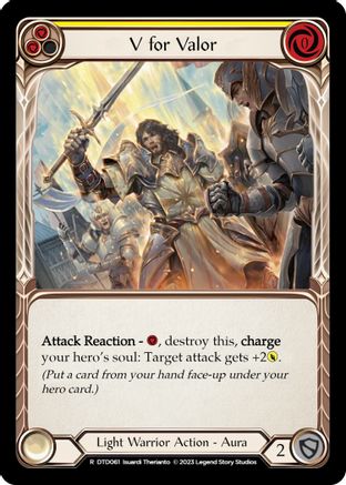 V for Valor (Yellow) [DTD061] (Dusk Till Dawn)  Rainbow Foil