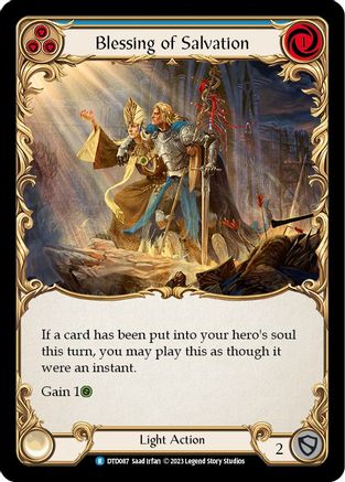 Blessing of Salvation (Blue) [DTD087] (Dusk Till Dawn)  Rainbow Foil