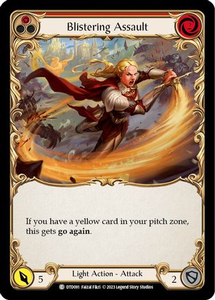 Blistering Assault (Red) [DTD091] (Dusk Till Dawn)  Rainbow Foil