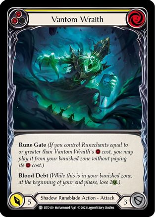 Vantom Wraith (Yellow) [DTD159] (Dusk Till Dawn)