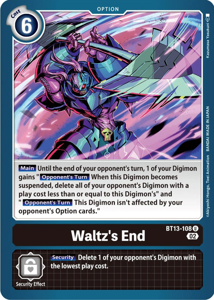 Waltz's End [BT13-108] [Versus Royal Knights Booster]