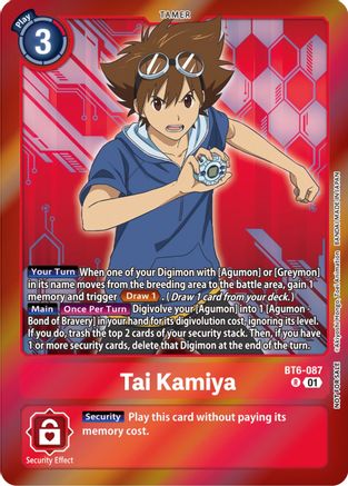 Tai Kamiya [BT6-087] (Event Pack 5) [Double Diamond Promos]