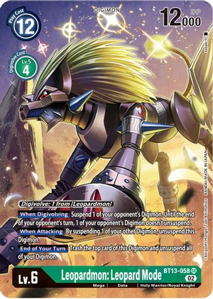 Leopardmon: Leopard Mode [BT13-058] (Alternate Art) [Versus Royal Knights Booster]