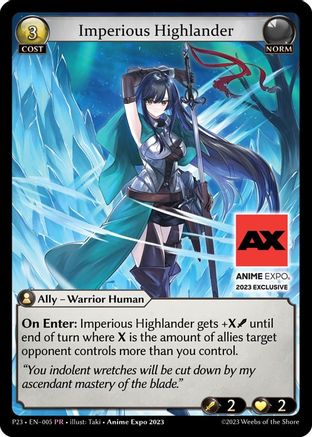Imperious Highlander (005) [Promotional Cards]