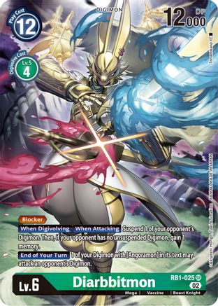 Diarbbitmon [RB1-025] (Textured Alternate Art) [Resurgence Booster]