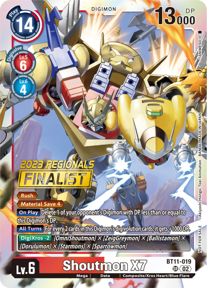 Shoutmon X7 [BT11-019] (2023 Regionals Finalist) [Dimensional Phase]