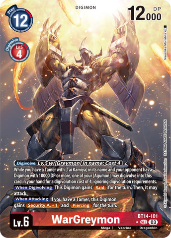 WarGreymon [Bt14-101] (Alternate Art) [Blast Ace]