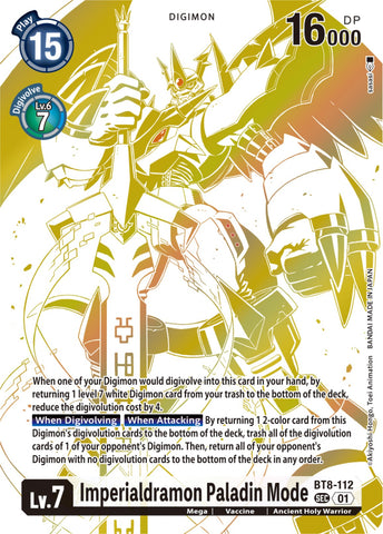 Imperialdramon Paladin Mode [BT8-112] (Blast Ace Special Edition) [New Awakening]