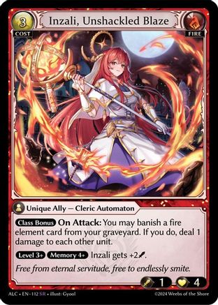 Inzali, Unshackled Blaze (112) [Alchemical Revolution]