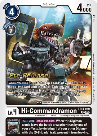 Hi-Commandramon [BT14-060] [Blast Ace Pre-Release Cards]