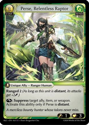 Perse, Relentless Raptor (163) [Alchemical Revolution]