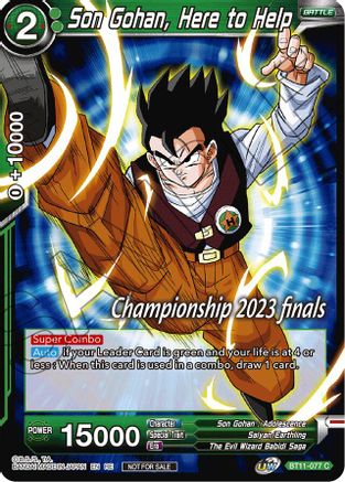 Son Gohan, Here to Help (2023 Championship Finals Celebration Pack) (BT11-077) [Tournament Promotion Cards]