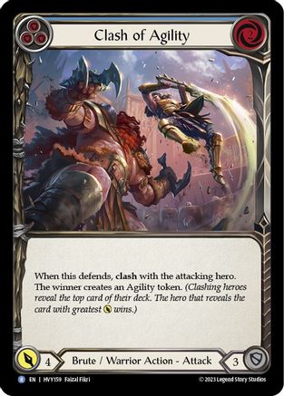 Clash of Agility (Blue) [HVY159] (Heavy Hitters)  Rainbow Foil
