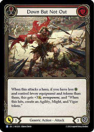 Down But Not Out (Red) [HVY213] (Heavy Hitters)  Rainbow Foil