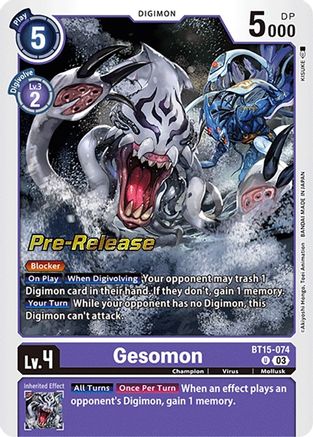 Gesomon [BT15-074] [Exceed Apocalypse Pre-Release Cards]