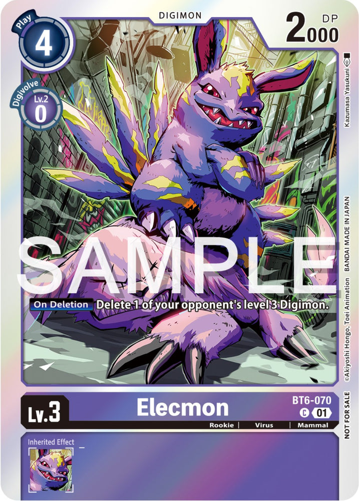 Elecmon [BT6-070] (Official Tournament Pack Vol.12) [Double Diamond Promos]