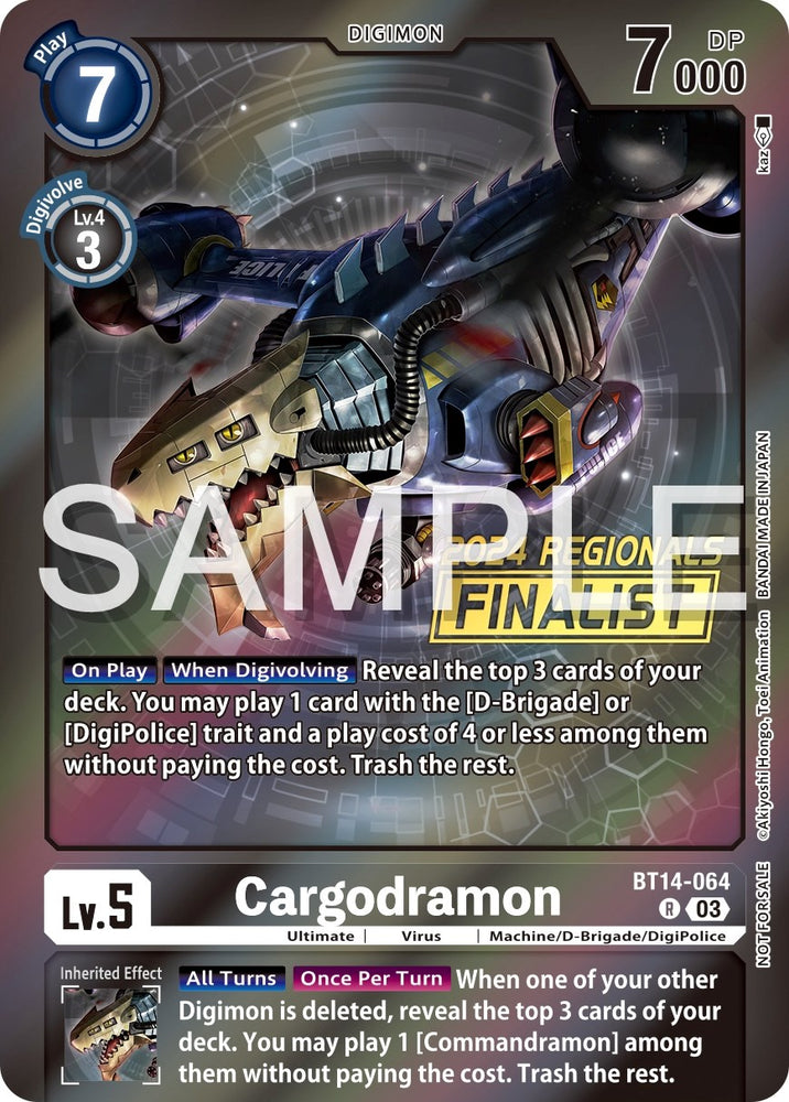 Cargodramon [BT14-064] (2024 Regionals Finalist) [Blast Ace Promos]