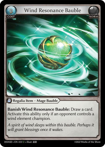 Wind Resonance Bauble (033) [Dawn of Ashes: Starter Decks]