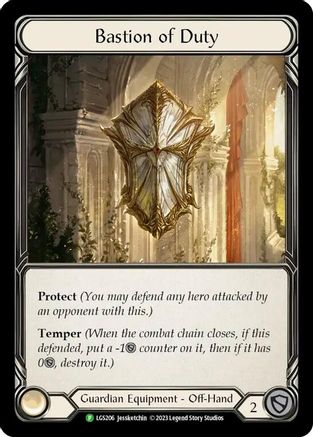Bastion of Duty [LGS206] (Promo)  Rainbow Foil