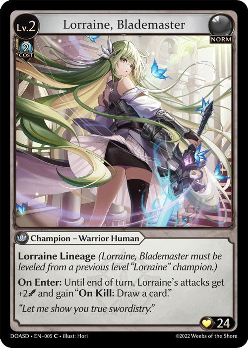 Lorraine, Blademaster (005) [Dawn of Ashes: Starter Decks]