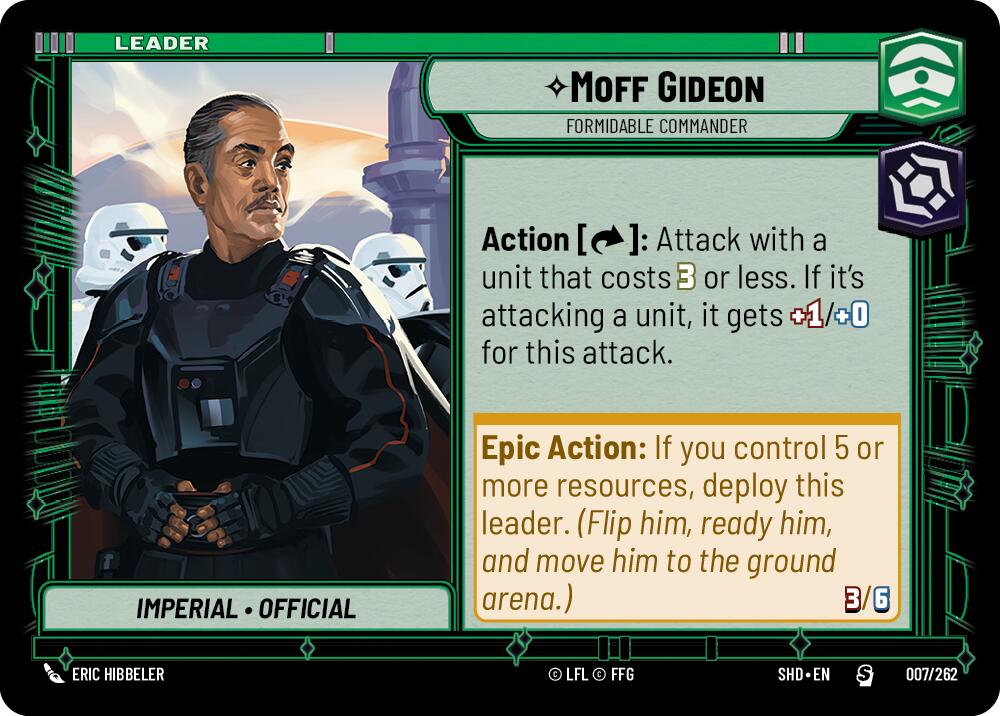 Moff Gideon - Formidable Commander (007/262) [Shadows of the Galaxy]