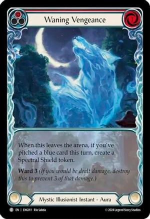 Waning Vengeance (Red) [ENG011] (Part the Mistveil Enigma Blitz Deck)