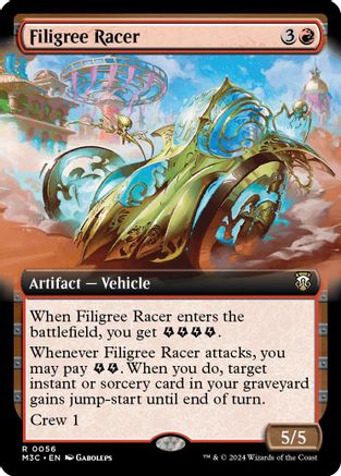 Filigree Racer (Extended Art) (Ripple Foil) (M3C-056) - Modern Horizons 3 Commander Foil