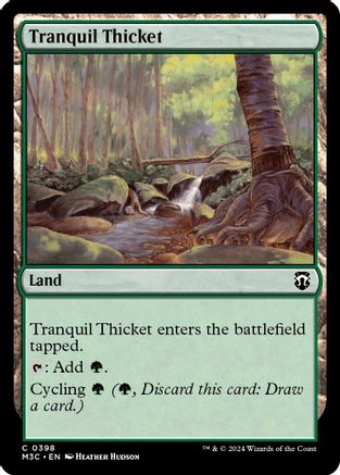 Tranquil Thicket (Ripple Foil) (M3C-398) - Modern Horizons 3 Commander Foil