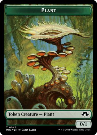 Plant (Ripple Foil) // Zombie Double-Sided Token [Modern Horizons 3 Tokens]