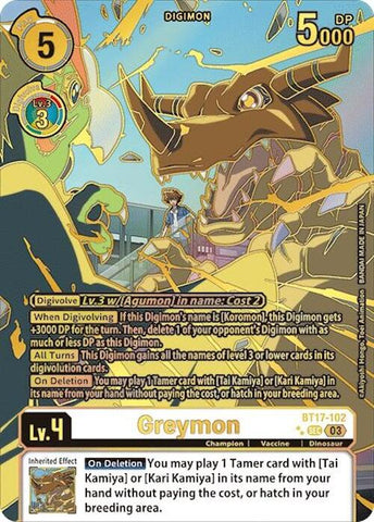 Greymon [BT17-102] (Right) (Textured) [Secret Crisis]