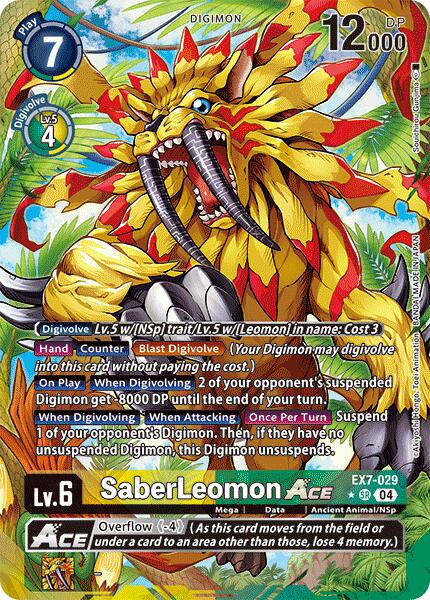 SaberLeomon ACE [EX7-029] (Alternate Art) [Digimon LIBERATOR]