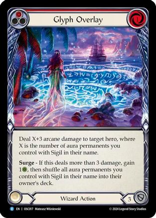 Glyph Overlay (Red) [OSC017] (Rosetta Oscilio Blitz Deck)