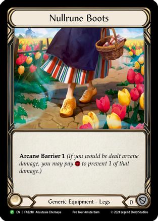 Nullrune Boots (Cold Foil) [FAB248] (Promo)  Rainbow Foil
