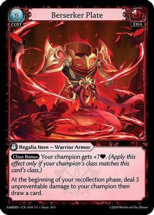 Berserker Plate (019) [Mortal Ambition Starter Decks]