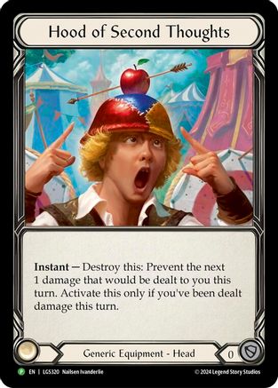 Hood of Second Thoughts - LGS320 [LGS320] (Promo)  Rainbow Foil