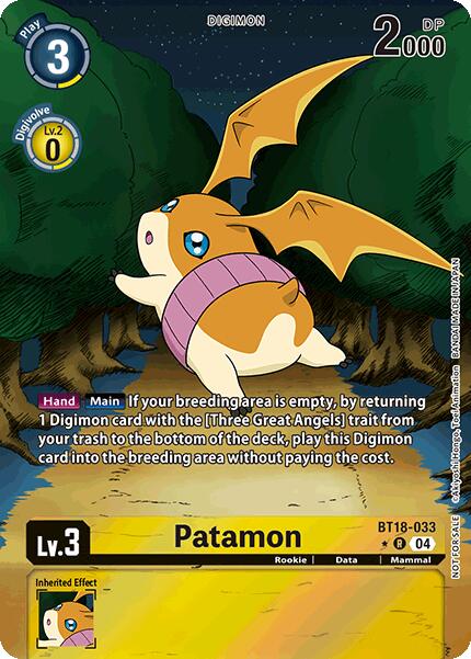 Patamon [BT18-033] (Release Special Booster Ver.2.0: Box Promotion Pack) [Release Special Booster Ver.2.0]