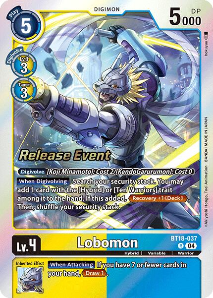 Lobomon [BT18-037] [Release Special Booster Ver.2.0 Pre-Release Cards]