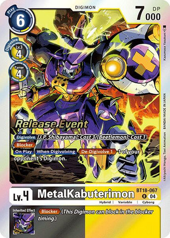 MetalKabuterimon [BT18-067] [Release Special Booster Ver.2.0 Pre-Release Cards]